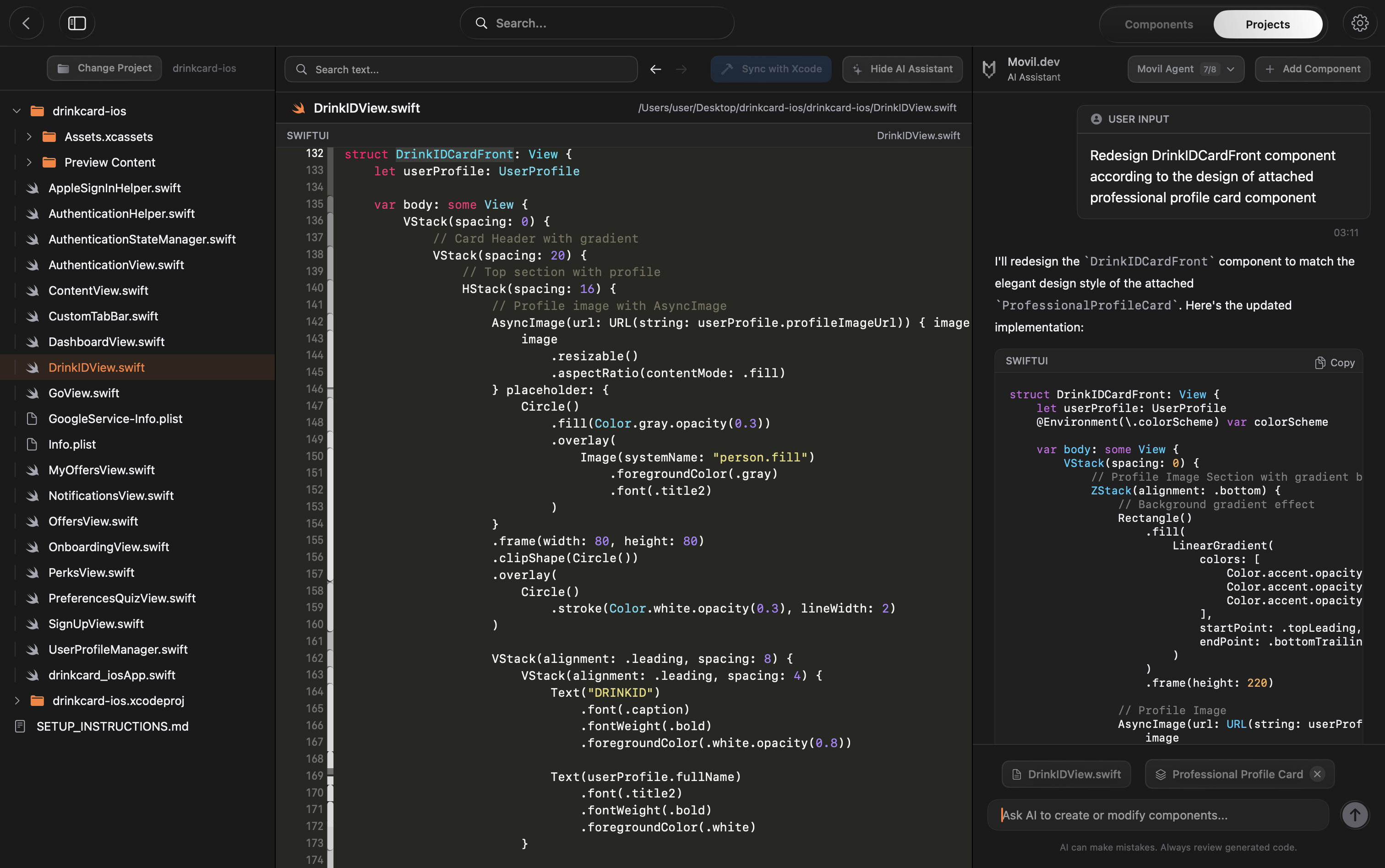 AI Assistant in action